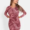 Robe Mesh Encre Rose