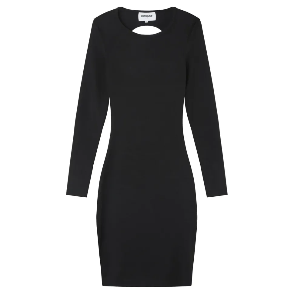 Robe Moulante Ouverture Dos Noir
