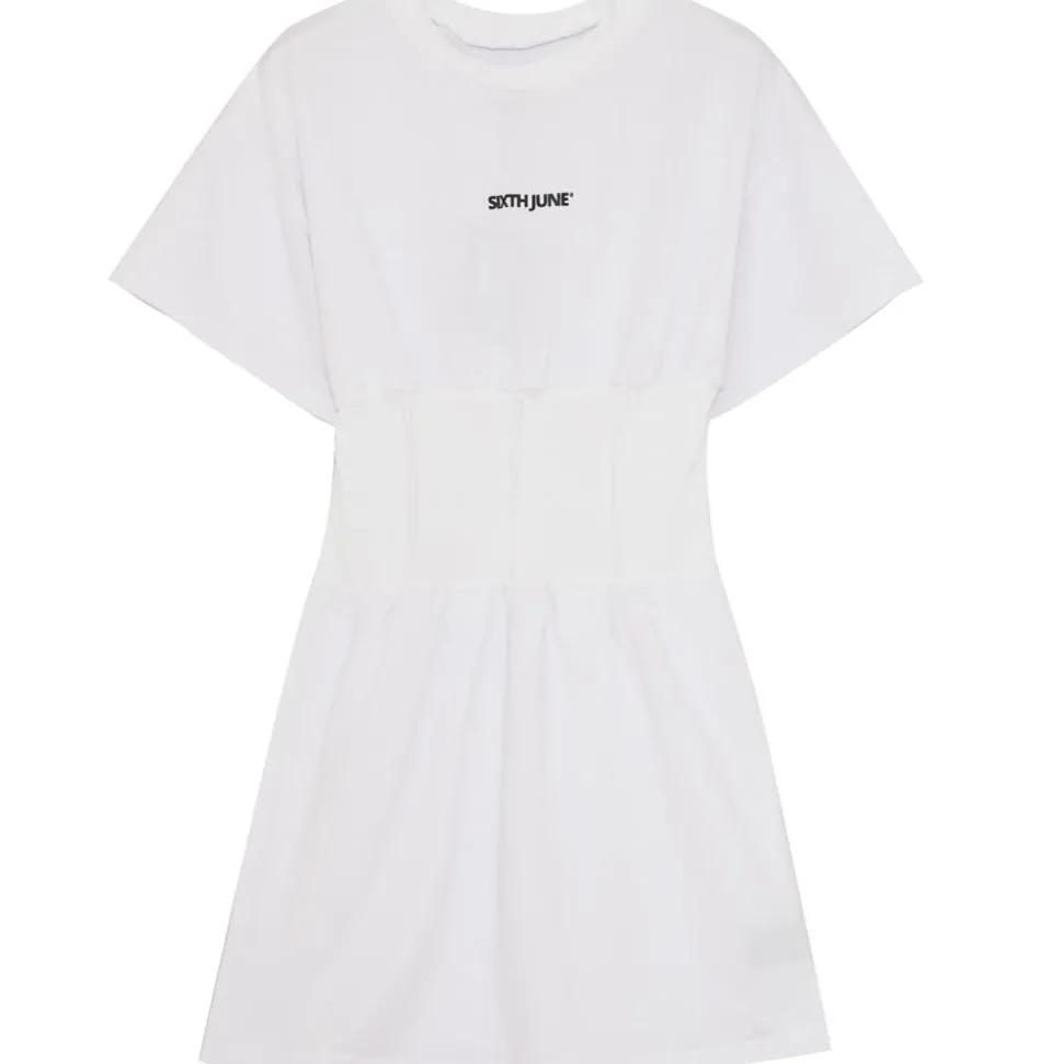 Robe T-Shirt Corset Blanc