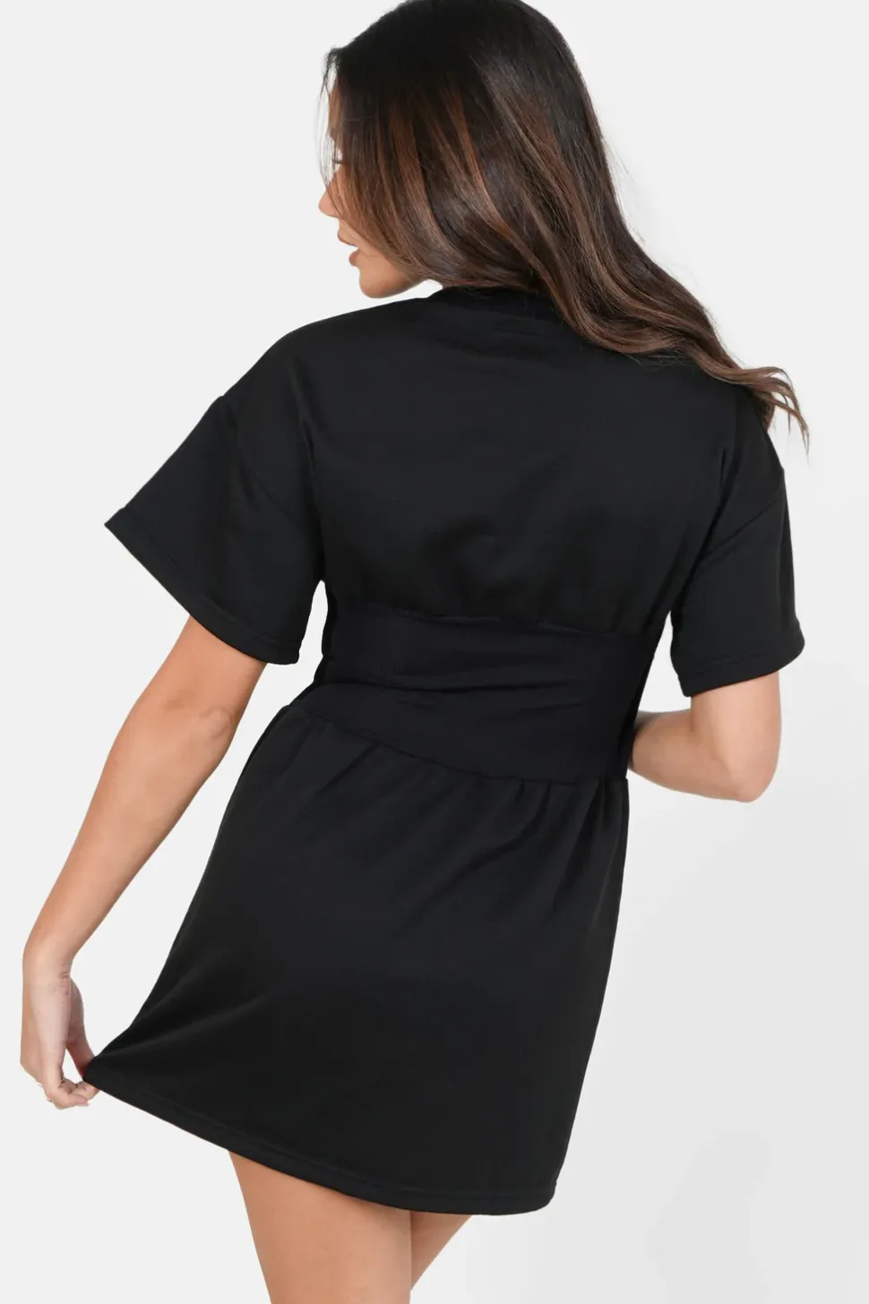 Robe T-Shirt Corset Noir