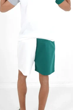 Short Bicolore Logo Vert