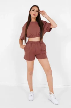 Short Confort Logo Marron