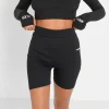 Short Court Satine Brode Noir
