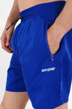 Short De Bain Logo Bleu Fonce
