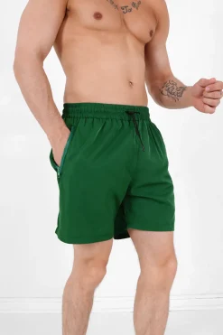 Short De Bain Logo Vert Fonce