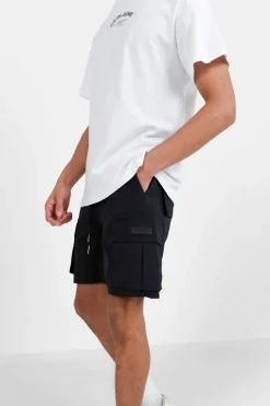 Short De Bain Poches Cargo Noir