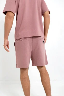 Short Essential Logo Rose Fonce