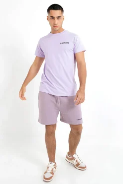 Short Essential Logo Violet Fonce
