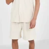 Short Fluide Plisse Beige