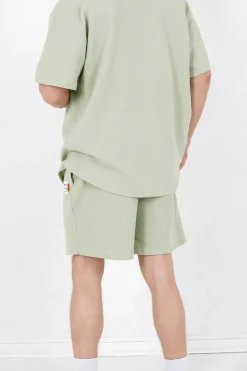 Short Gaufre Vert Clair