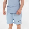 Short Logo Incurve Bleu Clair