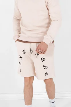 Short Logo Incurve Gothique Beige