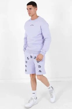 Short Logo Incurve Gothique Violet Clair