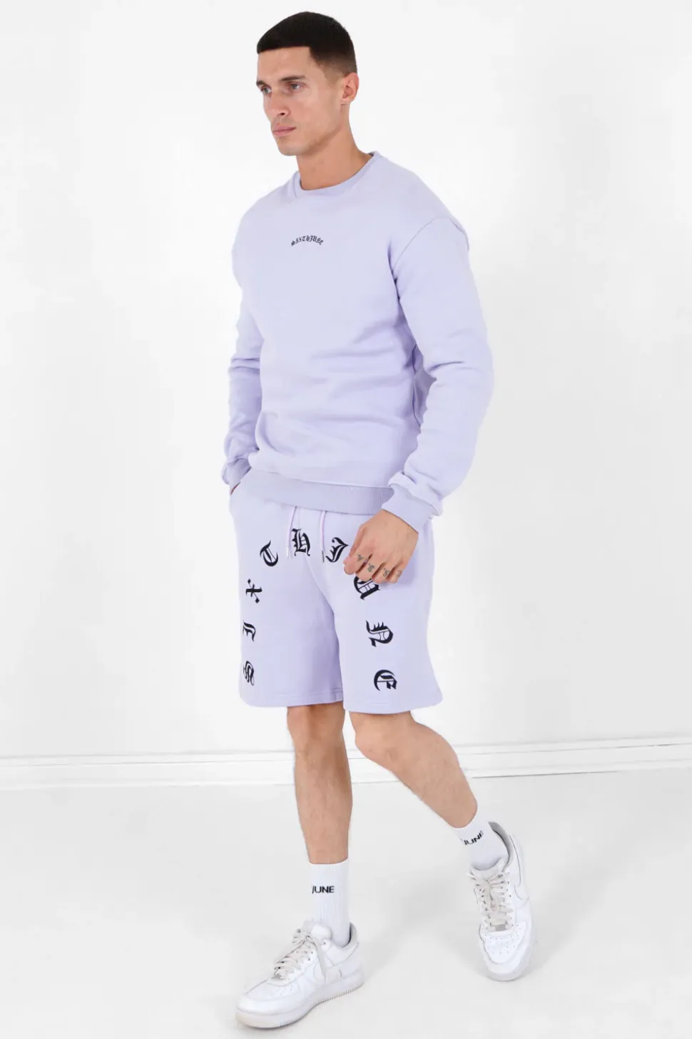 Short Logo Incurve Gothique Violet Clair