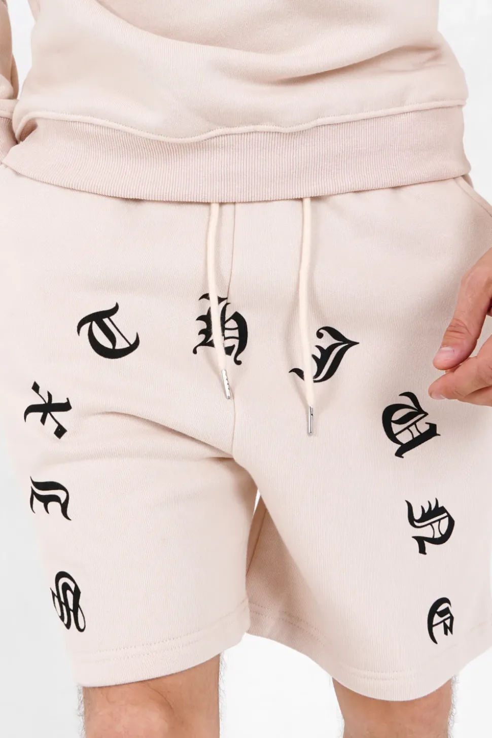 Short Logo Incurve Gothique Beige
