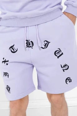 Short Logo Incurve Gothique Violet Clair