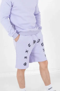 Short Logo Incurve Gothique Violet Clair