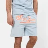 Short Logo Retro Bleu Clair