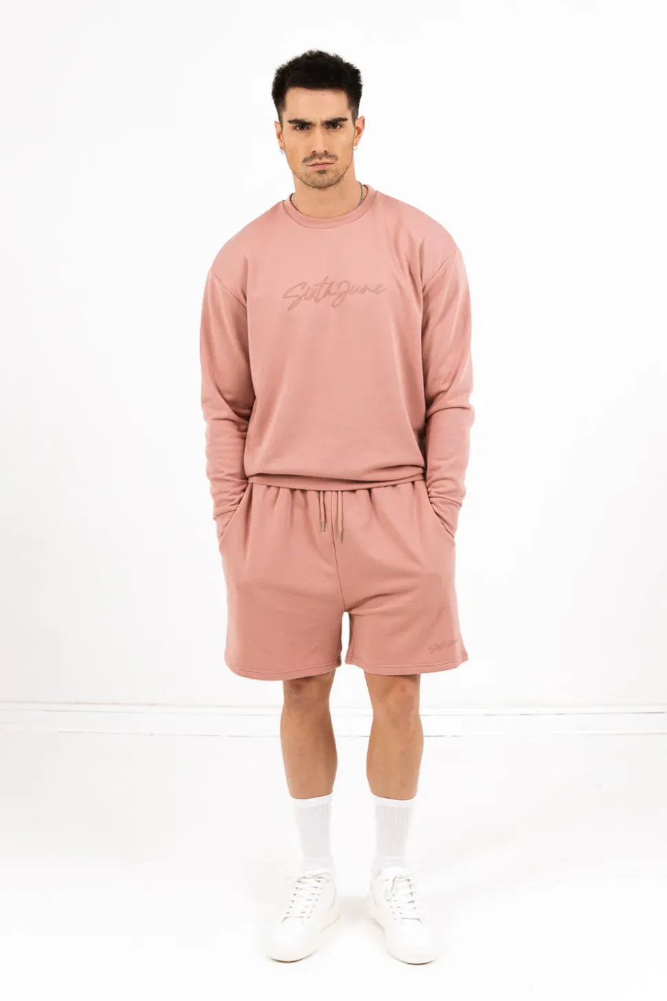 Short Logo Signature Rose Fonce