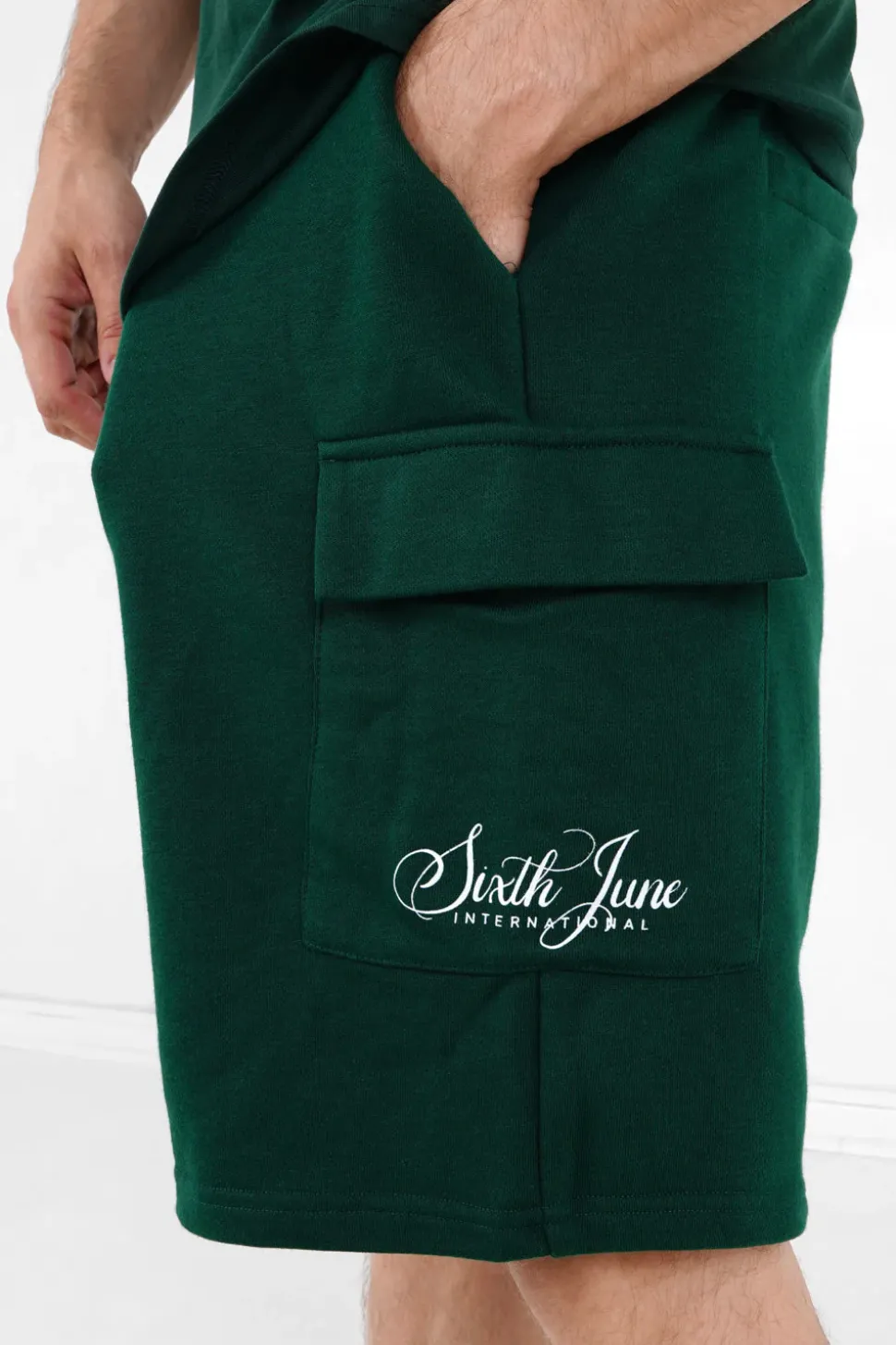 Short Logo Signature Vert Fonce