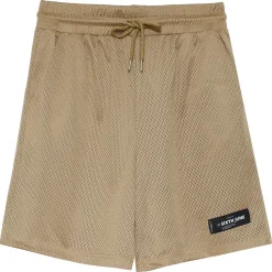 Short Mesh Logo Beige