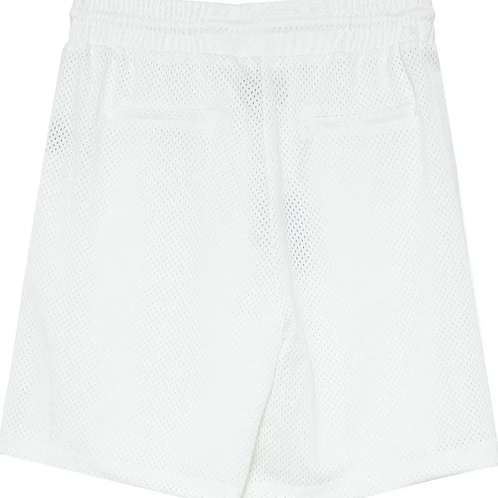 Short Mesh Logo Blanc