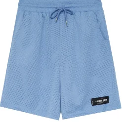 Short Mesh Logo Bleu