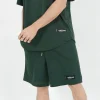 Short Mesh Logo Vert Fonce