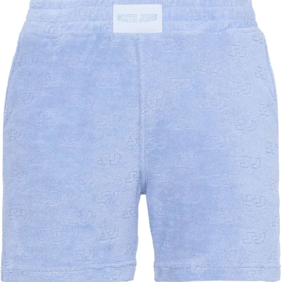 Short Monogramme Towel Bleu Clair