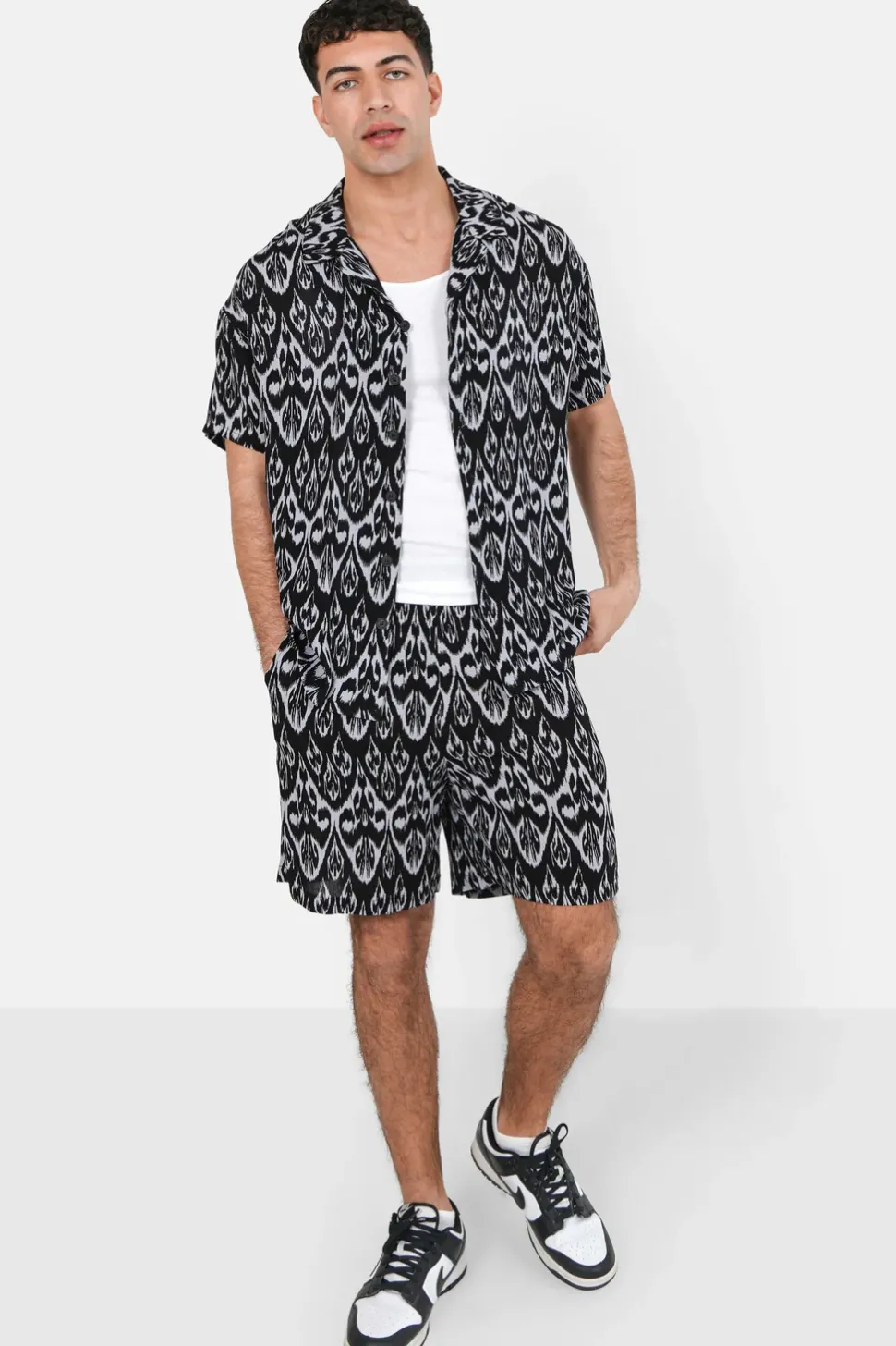 Short Motif Azteque Noir