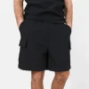 Short Poches Cargo Plisse Noir