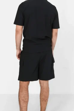 Short Poches Cargo Plisse Noir