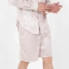 Short Satine Monogramme Beige