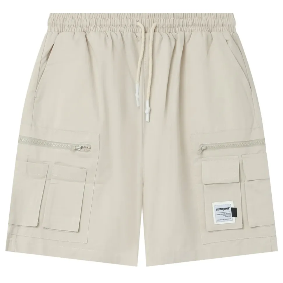 Short Utilitaire Poches Beige