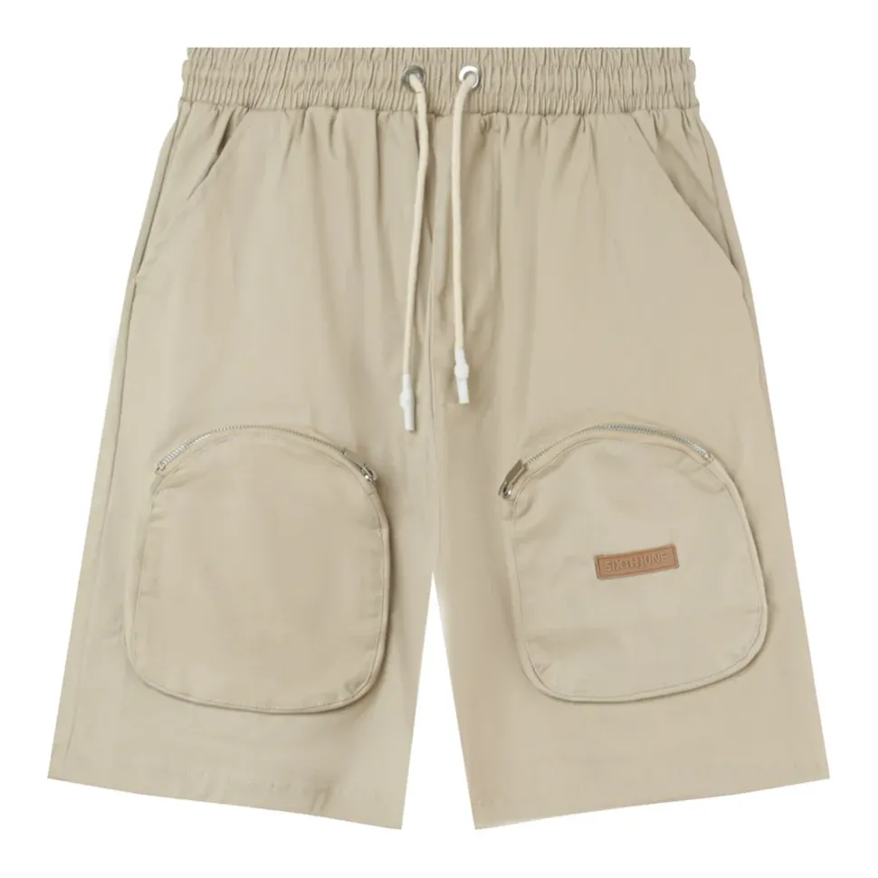 Short Utilitaire Poches Beige