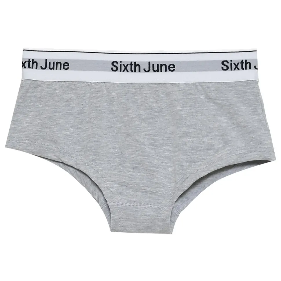 Shorty Long Bande Elastique Gris
