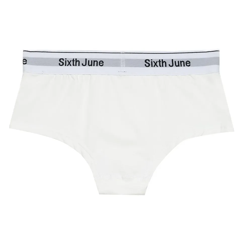 Shorty Long Bande Elastique Blanc