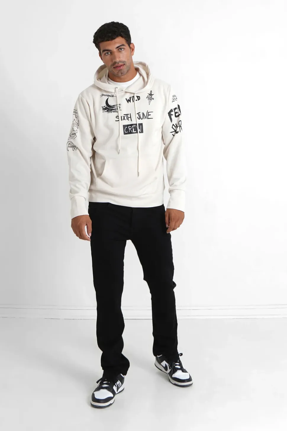Sweat A Capuche Crew Beige