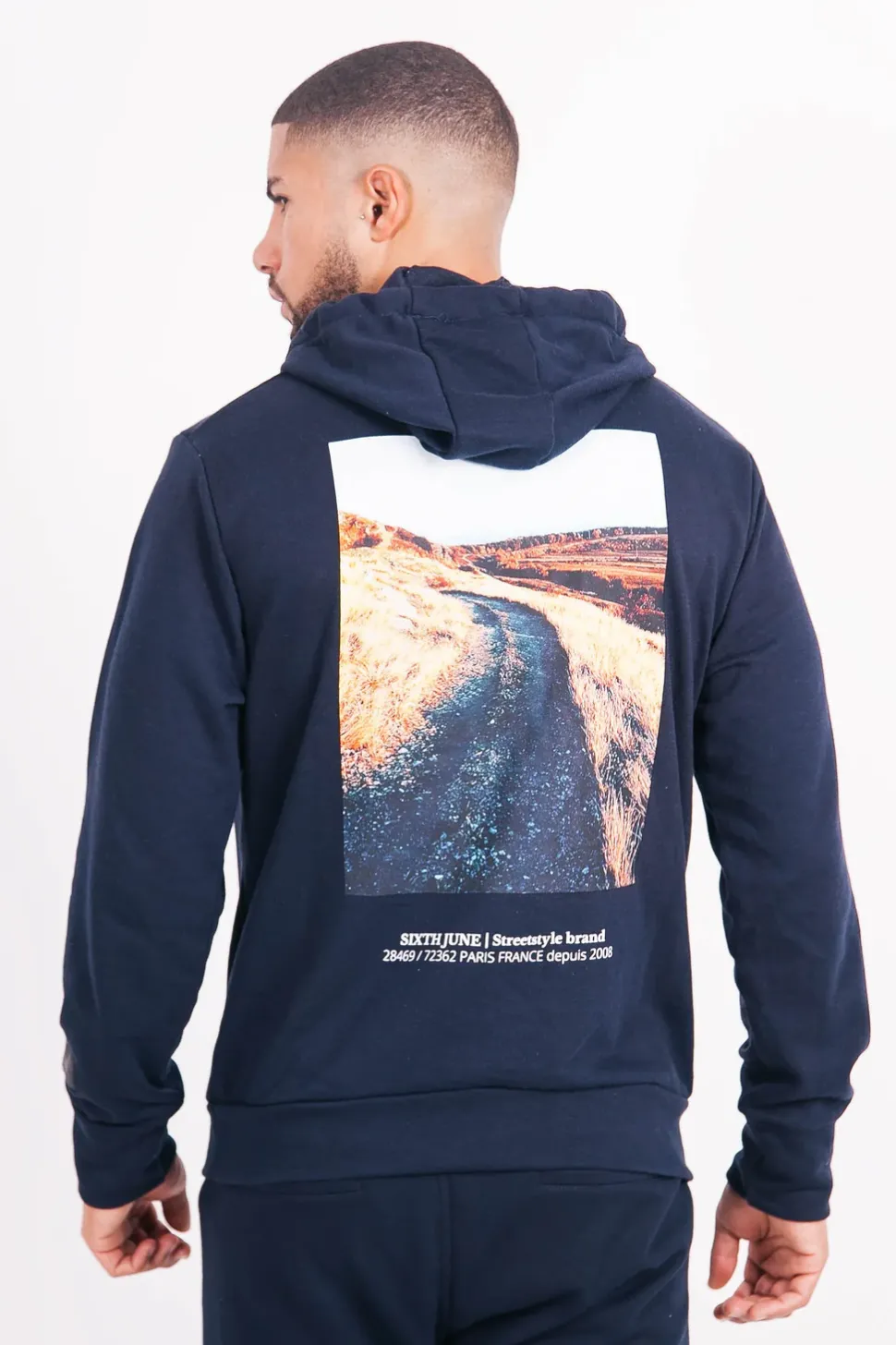 Sweat A Capuche Desert Bleu Fonce