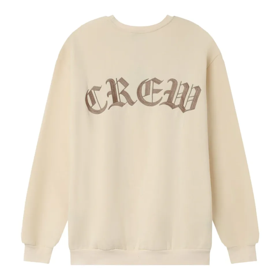 Sweat Broderies Crew Beige