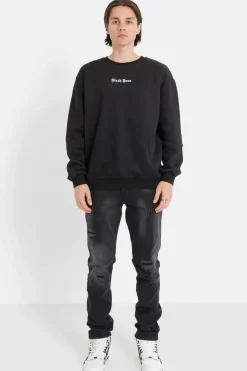 Sweat Broderies Crew Noir