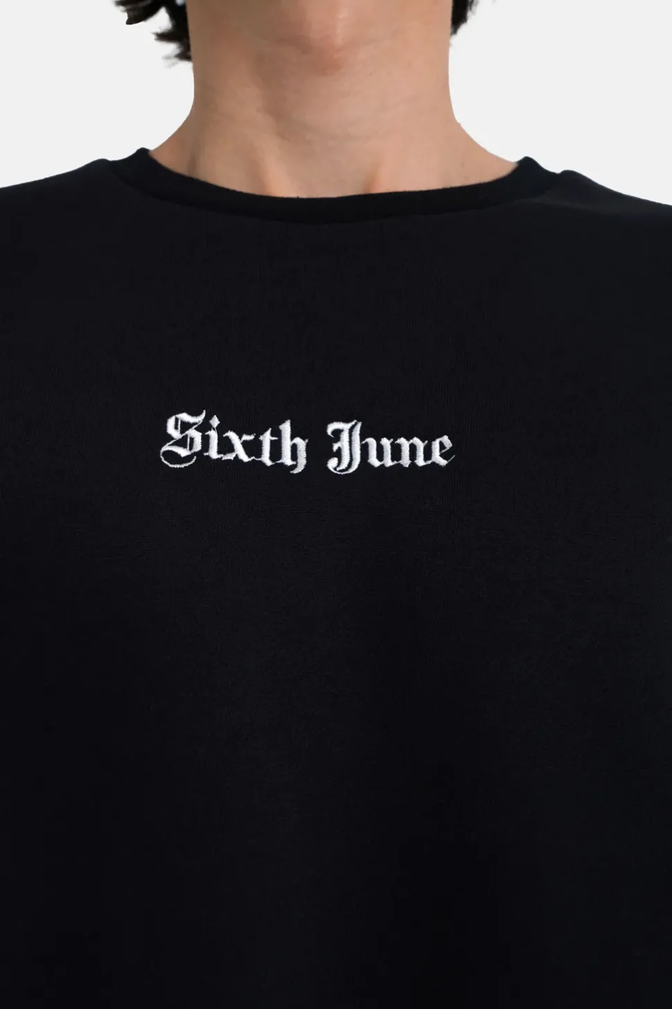 Sweat Broderies Crew Noir