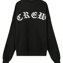 Sweat Broderies Crew Oversize Noir