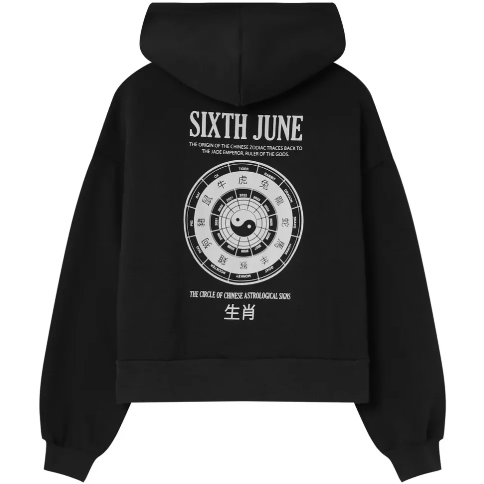 Sweat Capuche Astrologie Chinese Noir