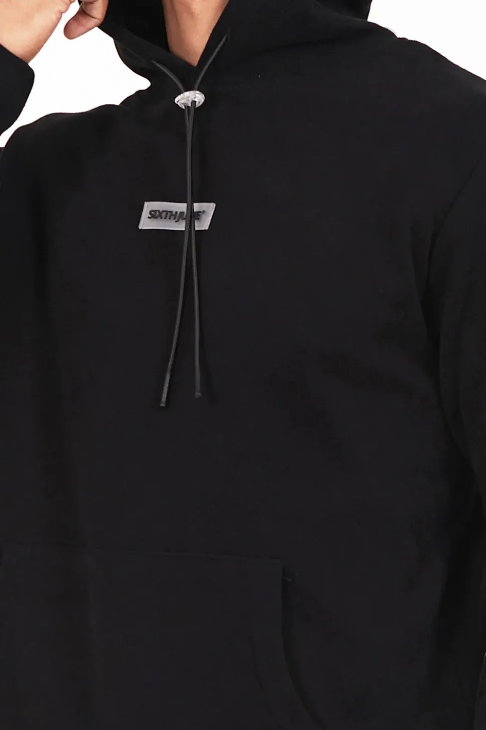 Sweat Capuche Cotele Cordon Noir