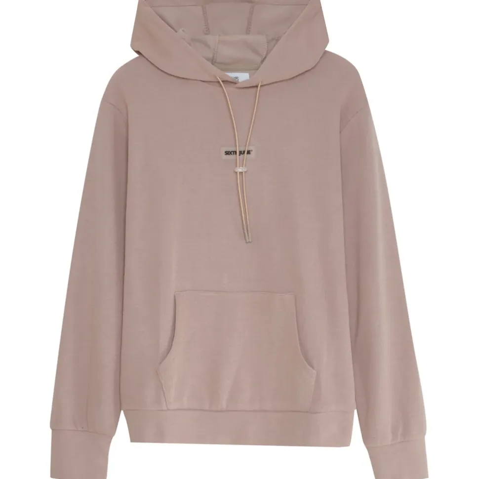 Sweat Capuche Cotele Cordon Beige