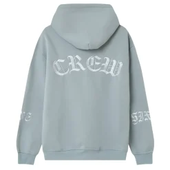 Sweat Capuche Crew Molletonne Bleu Clair