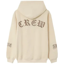 Sweat Capuche Crew Molletonne Beige
