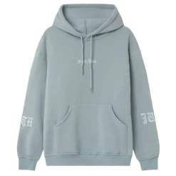 Sweat Capuche Crew Molletonne Bleu Clair