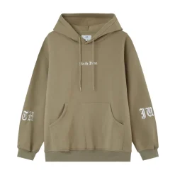 Sweat Capuche Crew Molletonne Vert Kaki